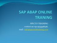 sap abap online traning