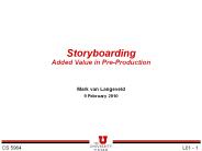 Storyboarding Added Value in Pre-Production