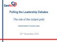 Polling the Leadership Debates The role of the instant polls Andrew Hawkins PowerPoint PPT Presentation