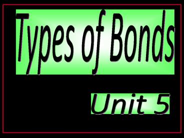 Ionic Bonds
