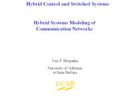 Hybrid Systems Modeling of Communication Networks