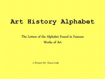 Art History Alphabet