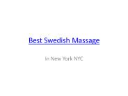 Best Swedish massage in NYC