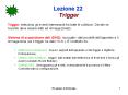 Lezione 22  Trigger PowerPoint PPT Presentation