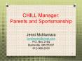 CHILL Manager: Parents and Sportsmanship PowerPoint PPT Presentation
