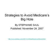 Strategies to Avoid Medicare