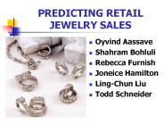 PREDICTING RETAIL JEWELRY SALES
