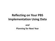 Reflecting on Your PBS Implementation Using Data