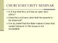 CHURCH SECURITY SEMINAR PowerPoint PPT Presentation