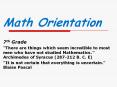 Math Orientation PowerPoint PPT Presentation