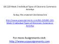 BIS 220 Week 3 Individual Types of Electronic Commerce Activitya PowerPoint PPT Presentation