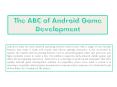 The ABC of Android Game Development PowerPoint PPT Presentation
