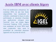 Accès IBM avec clients légers