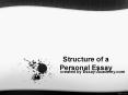 Structure of a Personal Essay PowerPoint PPT Presentation