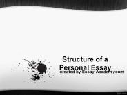 Structure of a Personal Essay