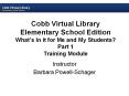 Cobb Virtual Library Elementary School Edition What PowerPoint PPT Presentation
