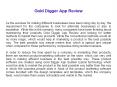 Gold Digger App Review PowerPoint PPT Presentation