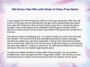 Win Every Clan War with Clash of Clans Free Gems