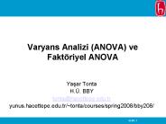 Varyans Analizi (ANOVA) ve Fakt