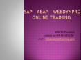 sap abap web dynpro PowerPoint PPT Presentation