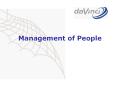 Management of People PowerPoint PPT Presentation