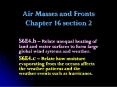 Air Masses and Fronts Chapter 16 section 2 PowerPoint PPT Presentation