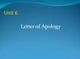 Letter of Apology PowerPoint PPT Presentation