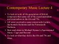 Contemporary Music Lecture 4 PowerPoint PPT Presentation