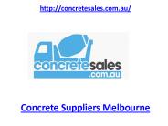 Concrete Suppliers Melbourne