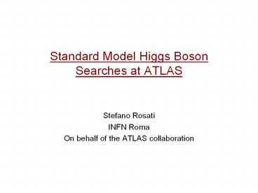 Standard Model Higgs Boson Searches at ATLAS
