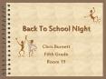 Back To School Night PowerPoint PPT Presentation