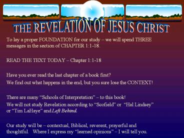 To lay a proper FOUNDATION for our study 