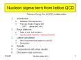 Nucleon sigma term from lattice QCD PowerPoint PPT Presentation