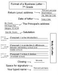 Format of a Business Letter ~ 7th Grade PowerPoint PPT Presentation