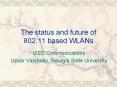 The status and future of 802.11 based WLANs PowerPoint PPT Presentation