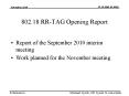 802.18 RR-TAG Opening Report PowerPoint PPT Presentation