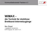 WiMAX - die Technik f