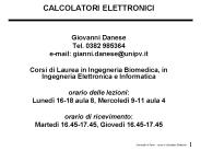 CALCOLATORI ELETTRONICI