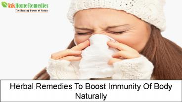Herbal Supplements To Make Strong Immune System