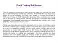 Profit Trading Bot Review PowerPoint PPT Presentation