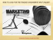 Finance Assignments Help