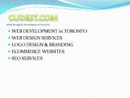 Web Design and Development Services in Toronto