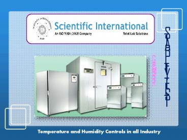Types of Temperature and Humidity controlled Stability Test Chambers in ...
