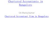 Chartered Accountants in Bangalore