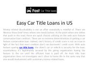 Easy Car Title Loans in US | www.fastcartitleloans.net