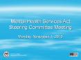 Mental Health Services Act Steering Committee Meeting PowerPoint PPT Presentation