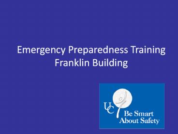 Emergency Preparedness Training Franklin Building