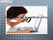 Find People the Most Effective Way