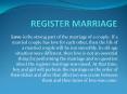 Register marriage PowerPoint PPT Presentation