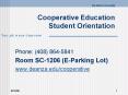 DE ANZA COLLEGE  Cooperative Education Student Orientation PowerPoint PPT Presentation